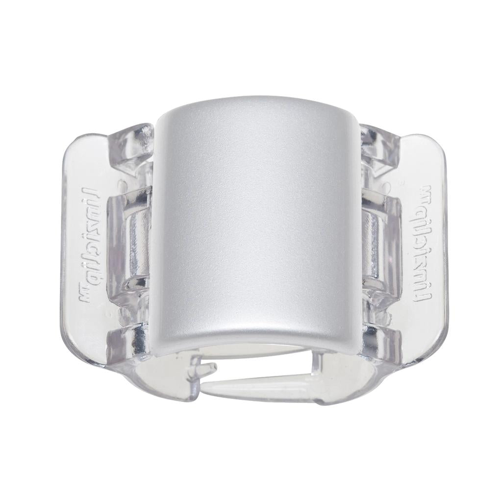 Linziclip Midi Pearlescent Silver Hair Claw Clip for Secure Hold