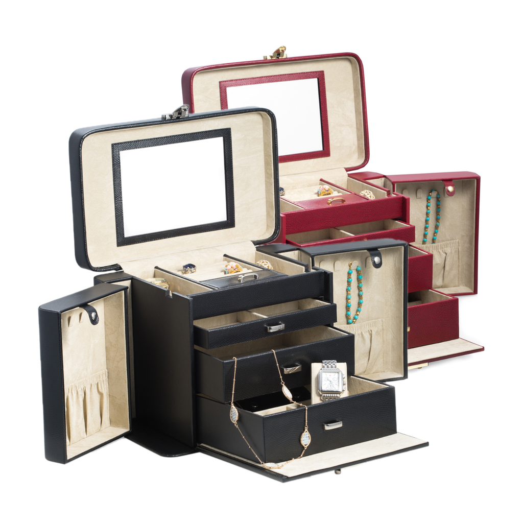 BeyBerk International - 4 Level Jewelry Case: Red