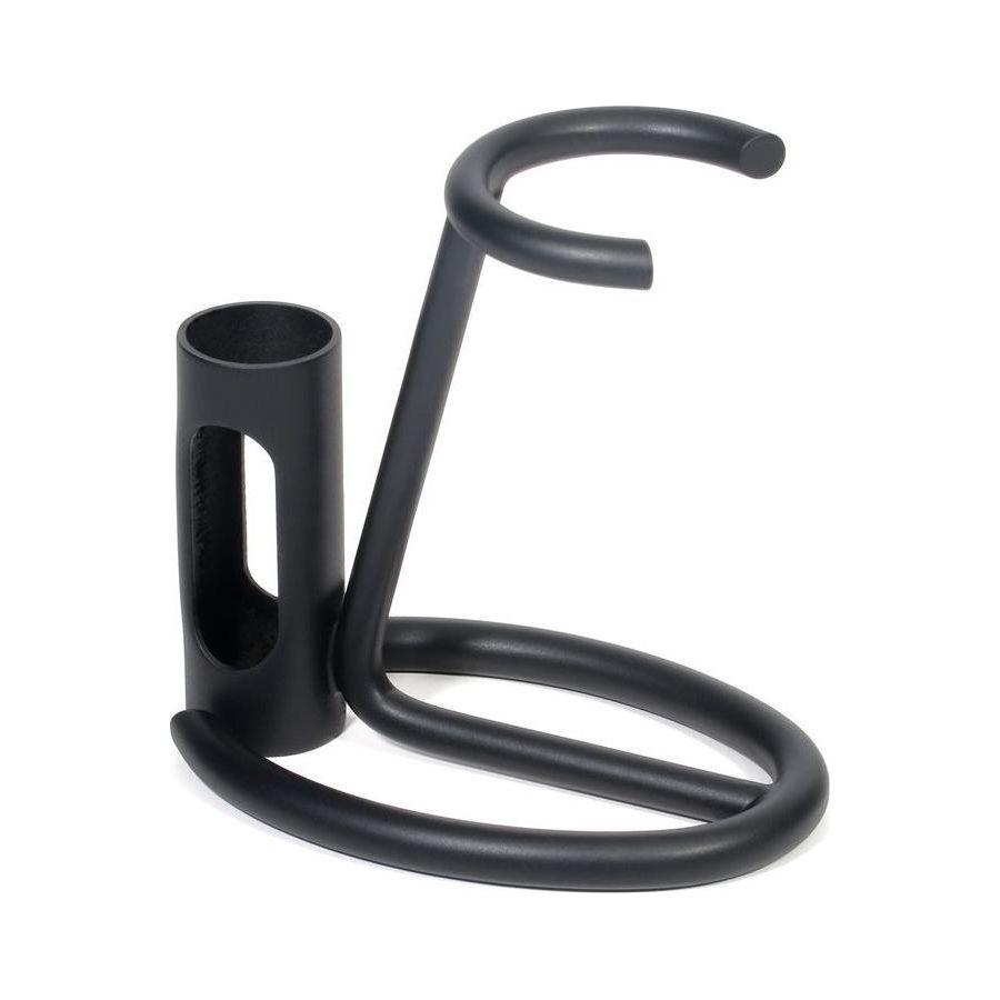 Omega Black Shaving Brush And Razor Stand