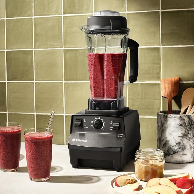 Vitamix 5200 Professional Grade Blender for Smoothies, Food Grinder and Emulsifier, 64oz Pitcher, Black