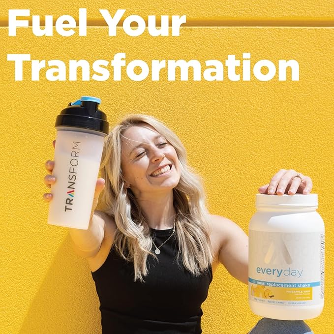TransformHQ Meal Replacement Shake Powder 28 Servings (Pineapple Ice Cream Flavored) - Gluten Free, Non-GMO