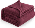 Bedsure Burgundy Red Fleece Blanket King Size - 280GSM Throw Blankets for Couch,Sofa,Bed, Soft Lightweight Plush Cozy Throws for Toddlers