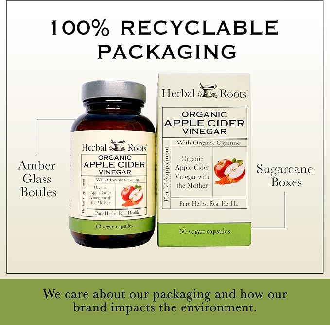 Herbal Roots Certified Organic Skin Health Trio, Apple Cider Vinegar, Fruiting Body Mushroom Blend, Black Elderberry,