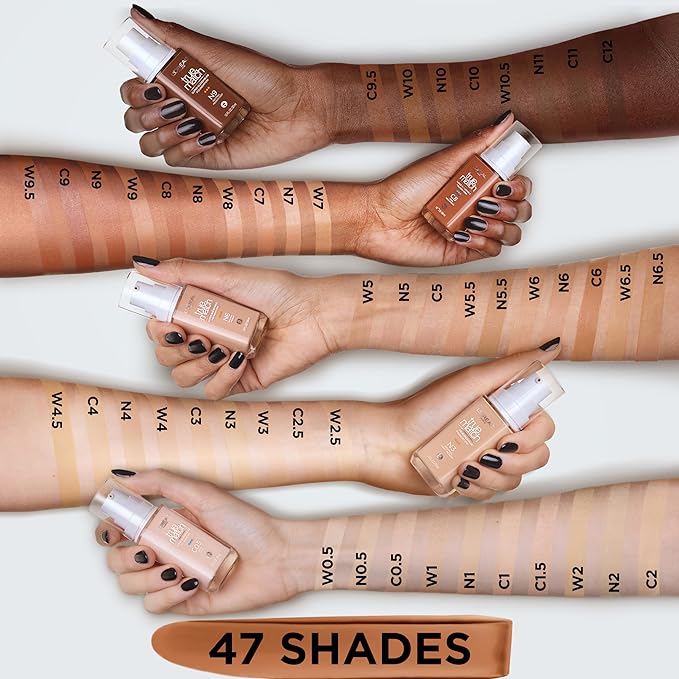 L'Oreal Paris True Match Super-Blendable Foundation, Medium Coverage Liquid Foundation Makeup, W7, Medium Deep, 1 Fl Oz