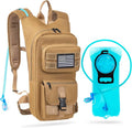 Hydration Backpack, Tactical Molle Water with 2L TPU Water Bladder, for Men Women Lightweight Water Backpack, Hydration Pack for Hiking, Biking, Climbing and Hunting