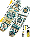YASKA Inflatable Stand Up Paddle Board - 11ft Extra Wide Paddleboard with Premium SUP Board Accessories,Camera Mount,Non-Slip EVA Deck,5 Handles,Youth/Adult