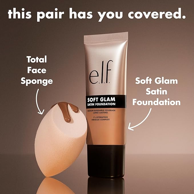 e.l.f. Soft Glam Foundation, Medium Coverage, Long-Lasting & Buildable Foundation For A Smooth, Satin Finish, Vegan & Cruelty-Free, 13 Fair Neutral