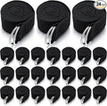 Leyndo 24 Pieces Yoga Strap Stretching Pilates Exercise Adjustable Straps 6 ft Non Elastic Yoga Belt with Adjustable D Ring Buckle for Pilates Gym Workouts Fitness
