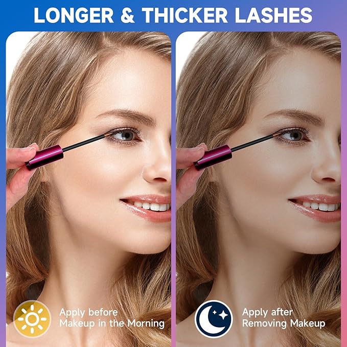 Lash Serum, Eyelash Growth Serum - 5ML Nourishing Formula for Longer, Thicker Eyebrow Lashes Brows | Effective Lash Enhancer, Strengthens Conditions (0.17 FL.OZ)
