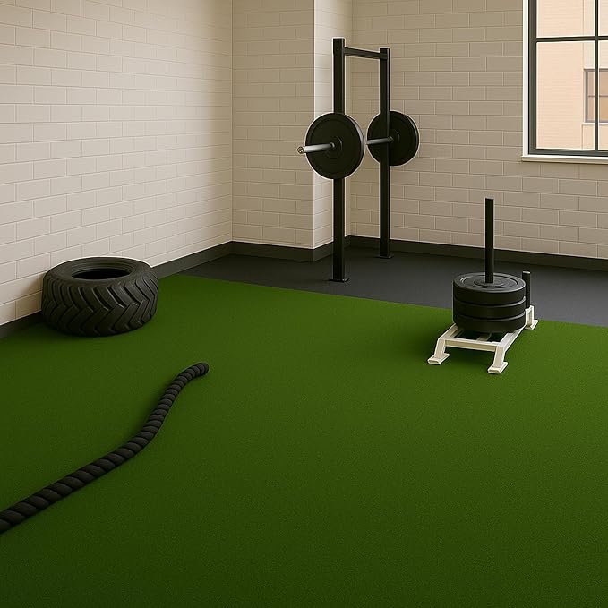 Ottomanson Artificial Turf Golf Hitting Mat 6'6" x 24' Indoor/Outdoor Waterproof Synthetic Fake Grass for Putting Practice Baseball Football Sports Gym Backyard, Custom Size 2' up to 30'