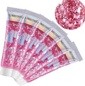 6PCS Pink Face Body Glitter Gel，Mermaid Holographic Sequins Chunky Glitter Paint for Party Singer Concerts Music Festival Rave Accessories for Girls Women Face Body Hair Sparkling Makeup