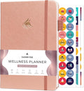 Clever Fox Wellness Planner - Weekly & Daily Health and Wellness Log, Food Journal & Meal Planner Diary for Calorie Counting, Notebook for Medical Condition Tracking, A5-Sized - Rose Gold
