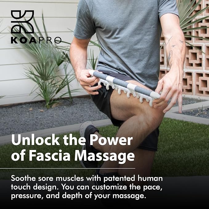 KOAPRO Whole Body Massage Tool - Myofascial Release Tool, Manual Trigger Point and Deep Tissue Massager, Holistic Fascia Health for Cellulite Massage on Legs, Back, and More - Full Body Massage Stick