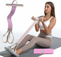 Multifunctional Tension Rope Set – Sit-Up Assistance, Knitted Fitness Equipment for Abdominal/Waist/Arm/Leg Stretching & Weight Loss Training，Gift a 90 Pound Knitted Resistance Strap