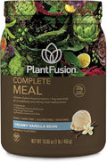 PlantFusion Complete Meal Replacement Shake - Plant Based Protein Powder with Superfoods, Greens & Probiotics - Vegan, Gluten Free, Soy Free, Non-Dairy, No Sugar, Non-GMO - Vanilla 1 lb