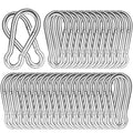 100 PCS 3'' Spring Snap Hook Carabiner, M8 5/16 Inch Galvanized Silver Steel Carabiner Clip, 500LBS Holding Capacity Quick Link Clip Keychain for Hammock Dog Leash & Camping Gym
