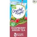 Crystal Light Raspberry Green Tea Naturally Flavored Powdered Drink Mix, 60 ct Pack, 12 Canisters of 5 Pitcher Packets