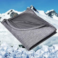 HOMFINE Cooling Blankets for Hot Sleepers - Summer Blanket Thin Lightweight Breathable Soft Double Side Enhanced Cooling for Bed Couch Sofa, Keep Cool for Night Sweats (Black, 108 x 90 inches)