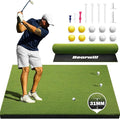 Golf Mat 31mm, 5x4ft/5x5ft Golf Hitting Mats for Practice Outdoor Indoor, High-Elasticity Artificial Turf Mat for Garage Simulator Chipping Driving Training