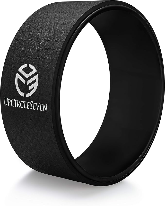 UpCircleSeven Back Roller & Yoga Wheel - Relieve Lower & Upper Back Pain & Stiffness - Therapeutically Stretch, Mobilize & Decompress Your Spine - Increase Mobility, Flexibility & Alignment