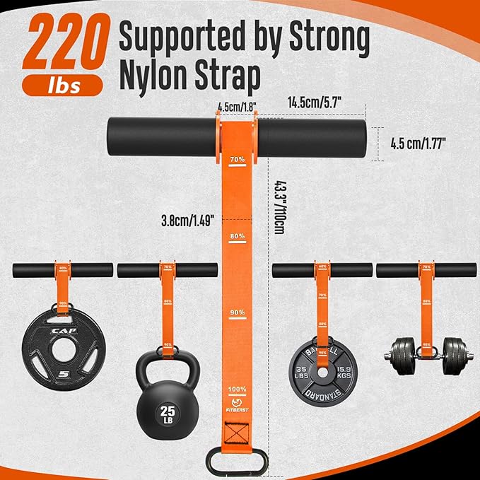 FitBeast Forearm Strengthener & Wrist Roller Forearm Exerciser - Adjustable Forearm Strength Trainer with Thickened Anti-Slip Grip Handles, Ideal for Boosting Grip Strength & Muscle Building
