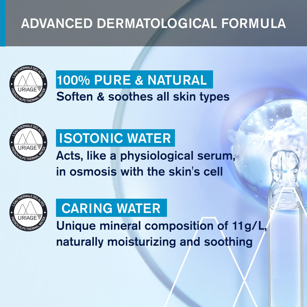 Uriage Thermal Water Spray 150ml - Natural Hydrating Facial Mist for Sensitive Skin