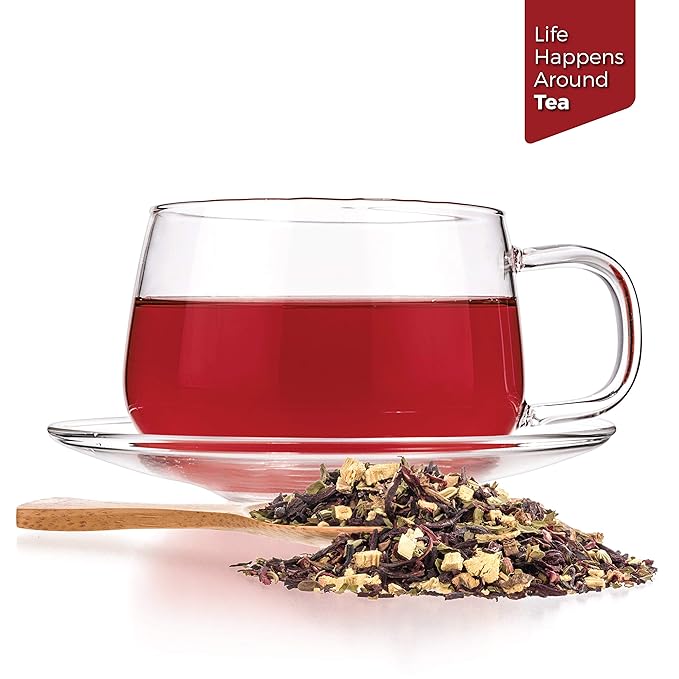 Tealyra - Flat Belly Detox - Fennel - Peppermint - Hibiscus - Wellness Herbal Loose Leaf Tea - Cleanse Tea - Caffeine Free - All Natural - 222g (8-ounce)