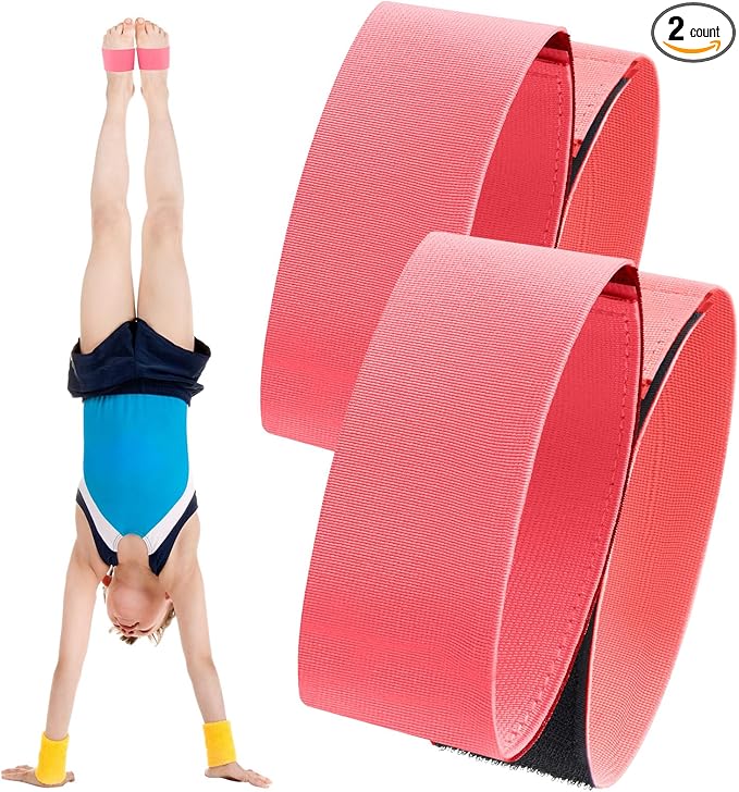 Shappy 2 Pairs Gymnastics Sticky Toes Tumbling Equipment, Cheer Coach Essentials, Back Handspring Helper for Stunt Coach, Athlete Adjustable Bands, Help Training Back Flip Tuck