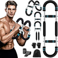 Twister Arm Trainer,40-100lb Adjustable Power Twister Bar with Fingerless Tactical Gloves, Strap Wrist Brace, Drawstring Backpack, Portable Detachable Body Fitness Equipment for Home & Gym