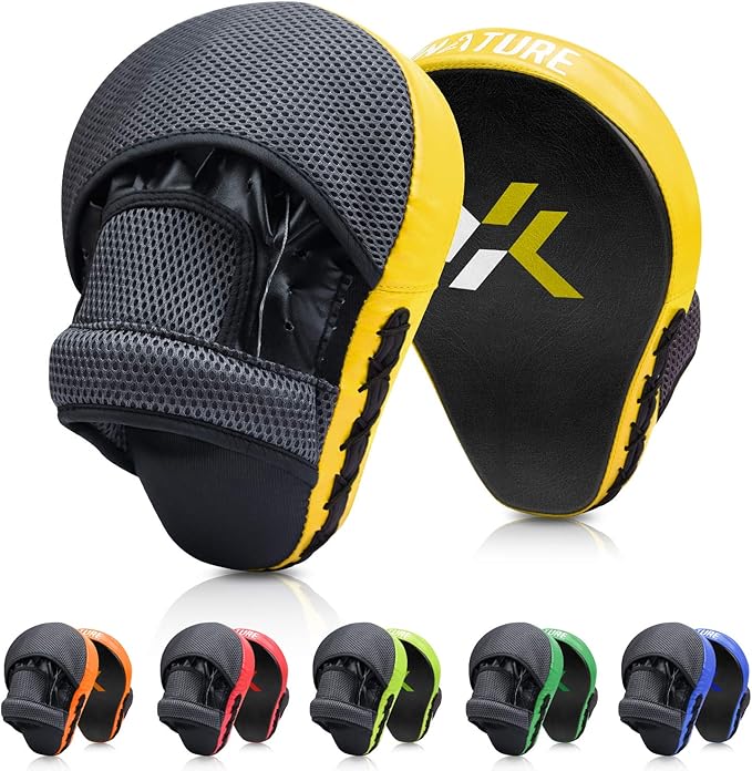 Boxing and MMA Punching Mitts - Hook & Jab Pads, Focus Punch Mitts, Target Focus Pads, and Kick Shield for Muay Thai Training
