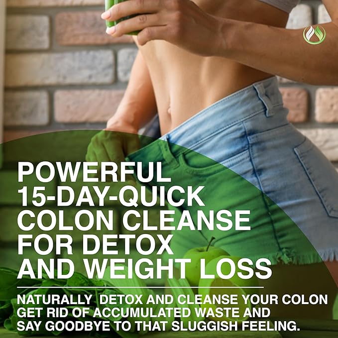 THE ENCLARE NUTRITION 15 Day Detox Cleanse for Weight Loss. Advanced Gut Support for Women & Men. Colon Cleanse Laxatives for Constipation & Bloating Relief. Gut Cleanse Probiotic Diet Pills 60ct (2)