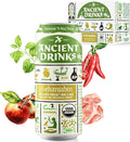 ANCIENT DRINKS Apple Cider Vinegar Beverage with Electrolytes, Vitamins, & Probiotics, Organic, Super-Hydrating Sports Drink - Sekanjabin (Mint & Chili) - 16 fl oz (12 cans)