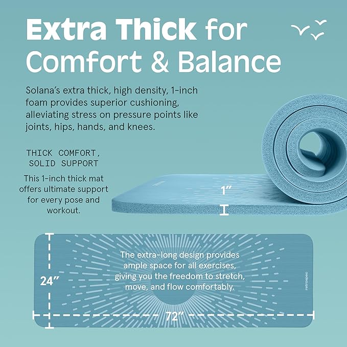 Retrospec Solana 1 inch Yoga Mat