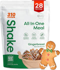 310 Nutrition All-In-One Meal Replacement Shake Powder - Plant-Based Protein Smoothie Blend w/High Fiber, Probiotics & Adaptogens - Low Carb, Vegan, Keto & Paleo Friendly - Gingerbread - 28 Srv
