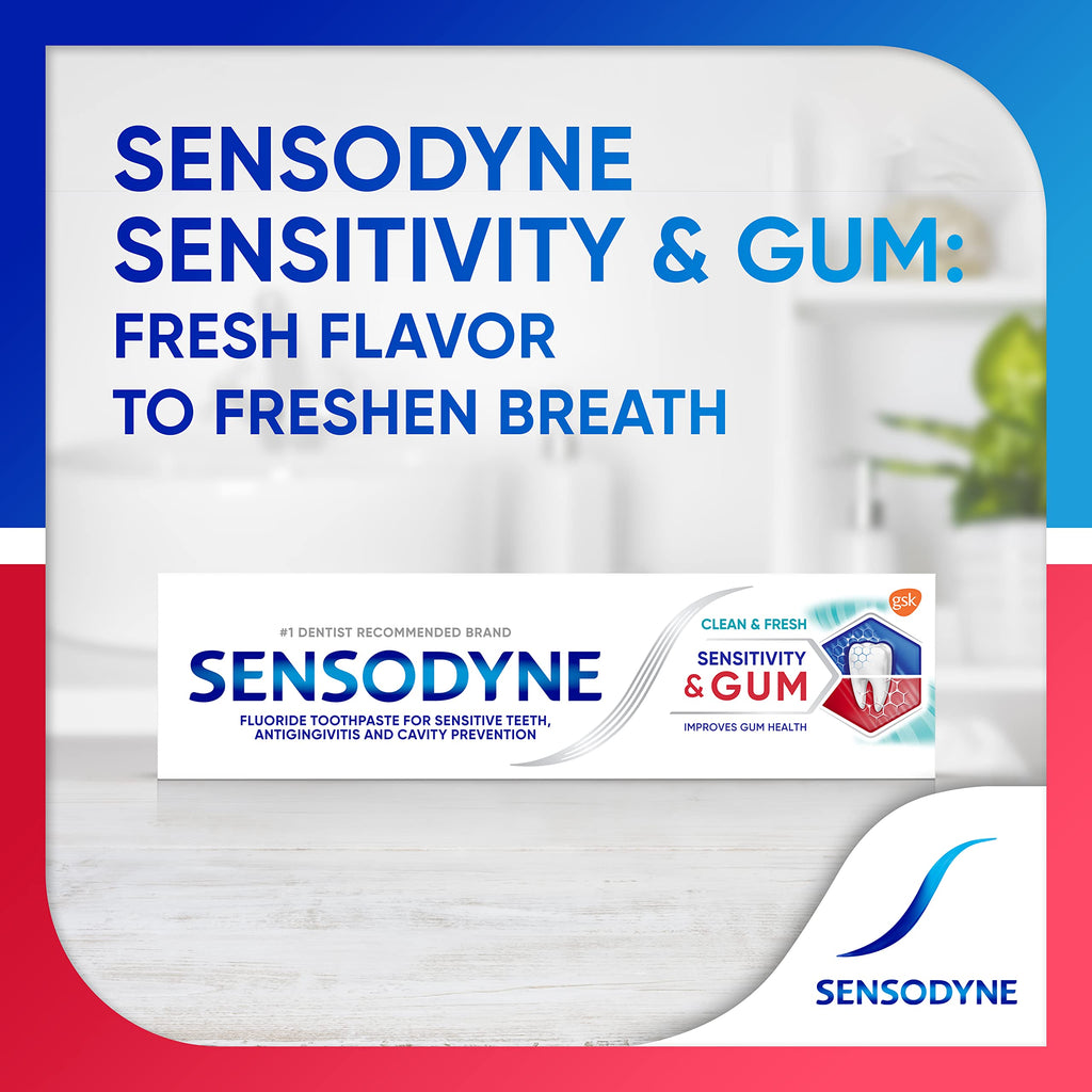 Sensodyne Mint Toothpaste for Sensitive Teeth - 3.38 fl oz - Oral Care for Sensitive Gums