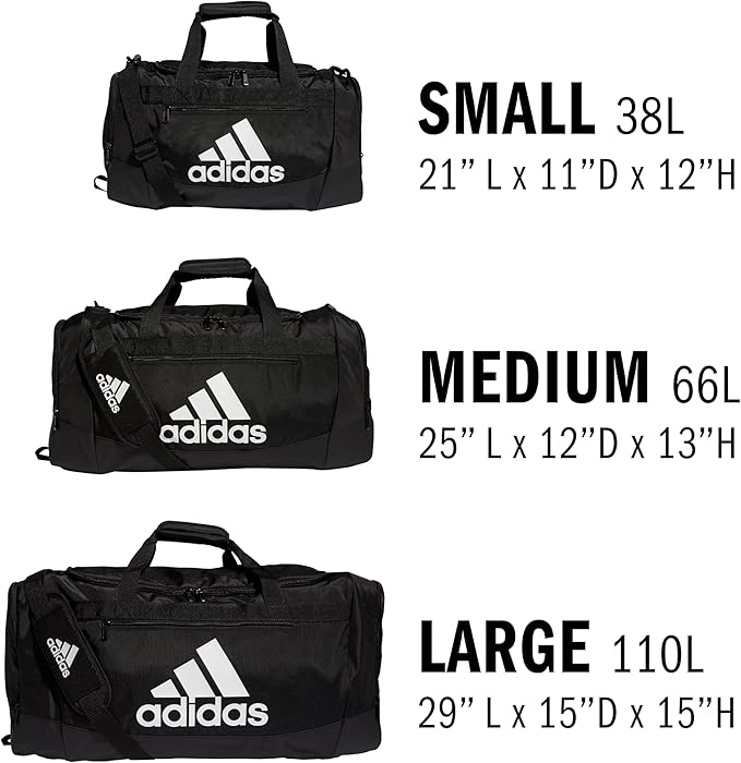 adidas Unisex Defender 4.0 Gym Duffel Bag for Men and Women, Black/Gold Metallic, Small (38L)