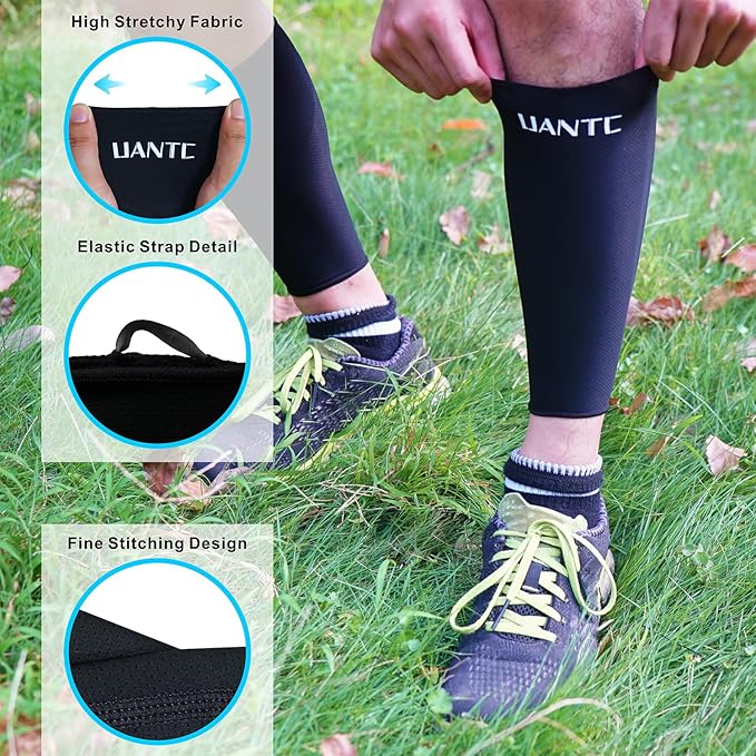 Shin Guards - Soccer Shin Guards with Cushion Protection for Kids/Adults