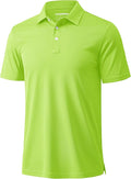 MAGCOMSEN Men's Polo Shirts 3 Buttons Casual Work T Shirts Quick Dry Short Sleeve Golf Shirt Pique Jersey Outdoor Performance
