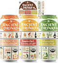 ANCIENT DRINKS Apple Cider Vinegar Beverage with Electrolytes, Vitamins, & Probiotics, Organic, Super-Hydrating Sports Drink - Mixed Pack (Posca, Switchel, Sekanjabin) - 16 fl oz (12 cans)