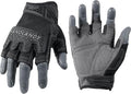 HANDLANDY Fingerless Work Gloves for Men, Padded Half Finger Tactical Mechanics Gloves, Utility Trucker Driver Gloves (Black, Large (Pack of 1))