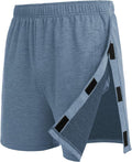 Deyeek Unisex Tear Away Shorts Snap On Athletic Cotton Shorts Post Knee Surgery Recovery Hip Replacement Pants with Pockets