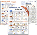 Whole Body Vibration Plate Exercise Poster, Fitness Workout Guide with 30 day Training Chart