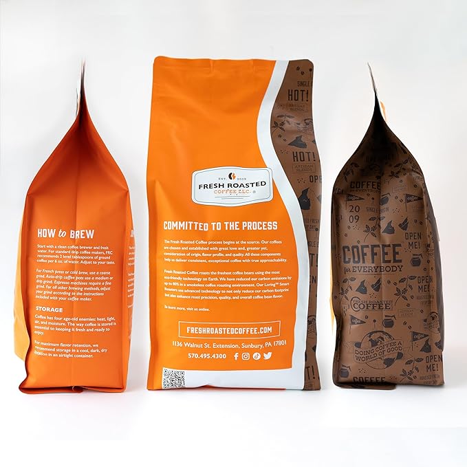Fresh Roasted Coffee, Mocha Java, 5 lb (80 oz), Medium Roast, Kosher, Whole Bean