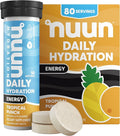 Nuun Energy Electrolyte Tablets with Ginseng, Caffeine from Green Tea Extract, Vitamin B12, B6, B5, Magnesium & 4 Other Electrolytes, Gluten Free & Vegan, Tropical Punch, 8 Pack (80 Servings Total)