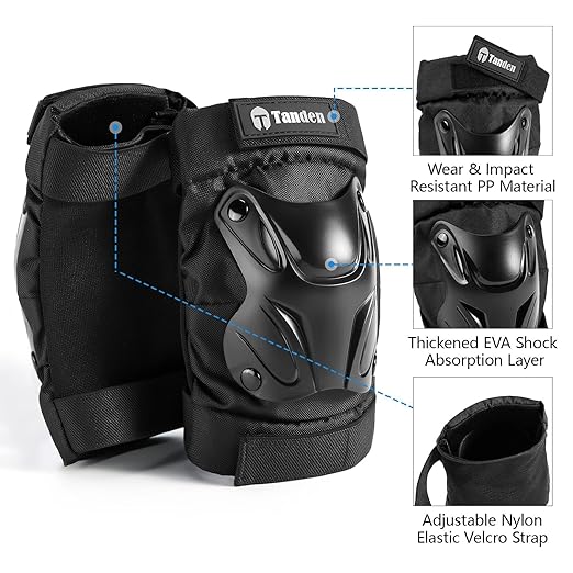 Skating Protective Gear Kids Toddler Knee Pads and Elbow Pads Set, Bike Protection for Kids Wrist Guards for Roller Skating Skateboarding Cycling Black