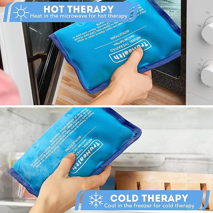 Extra Large Reusable Gel Ice Pack for Injuries & Pain Relief - 2-Pack, Extra Large - Blue - Hot & Cold Therapy Ice Bags for Injuries - Flexible, Leak-Free Design