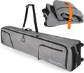 Goloni Ski Bag with Wheels,Padded Snowboard Bag for Air Travel,600D Waterproof Fabric,Foldable Snow Bag Fits 2 Pairs Skis