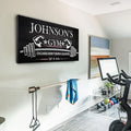 Tailored Canvases Personalized Gym Sign Wall Art Decor - Motivational Canvas for Home Gym, Workout Room, Garage, Fitness Center - Workout Inspirational Posters - Excuses Don't Burn Calories Dark, 48x16in