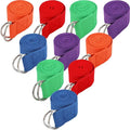 Jerify 10 Pcs Yoga Strap for Stretching Bulk 6ft Exercise Stretch Band with Metal D Ring Adjustable Pilates Non Elastic Yoga Stretch Belt for Women Men Physical Fitness Gym Workout Dance
