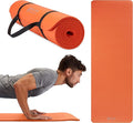 Gaiam Essentials Thick Yoga Mat Fitness & Exercise Mat with Easy-Cinch Yoga Mat Carrier Strap, 72"L x 24"W x 2/5 Inch Thick